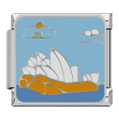 World Landmarks & Global Travel Italian Charms — Colosseum, Pyramids, Eiffel Tower & More