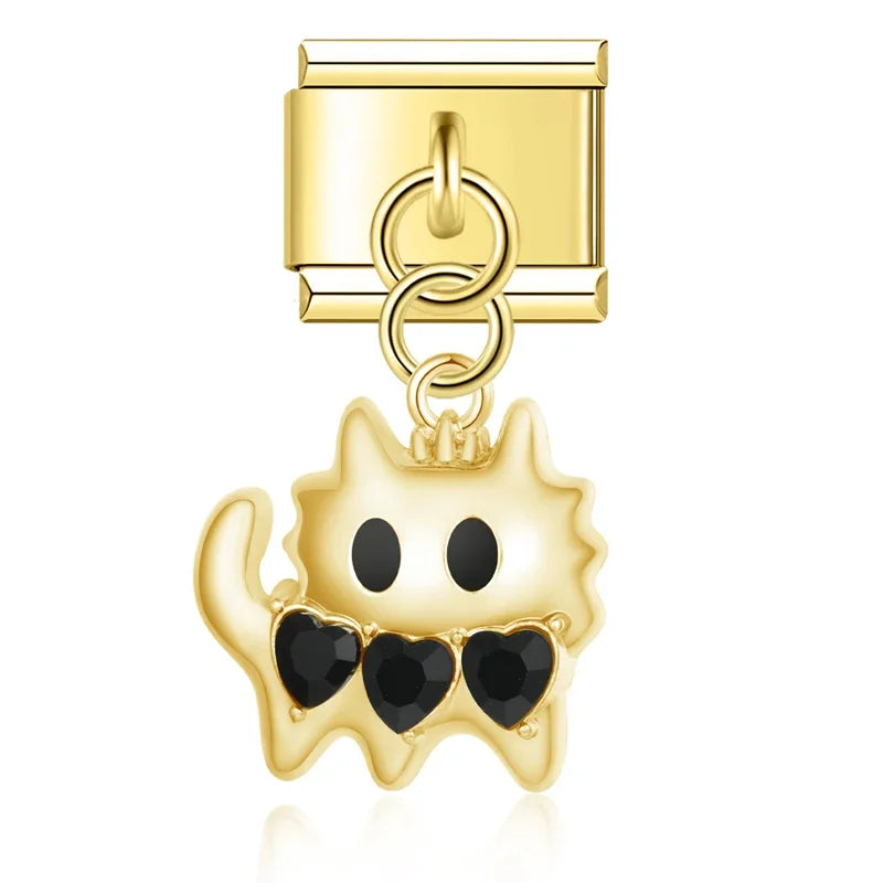 cute colorful cat and deer charms