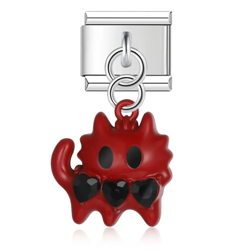 cute colorful cat and deer charms