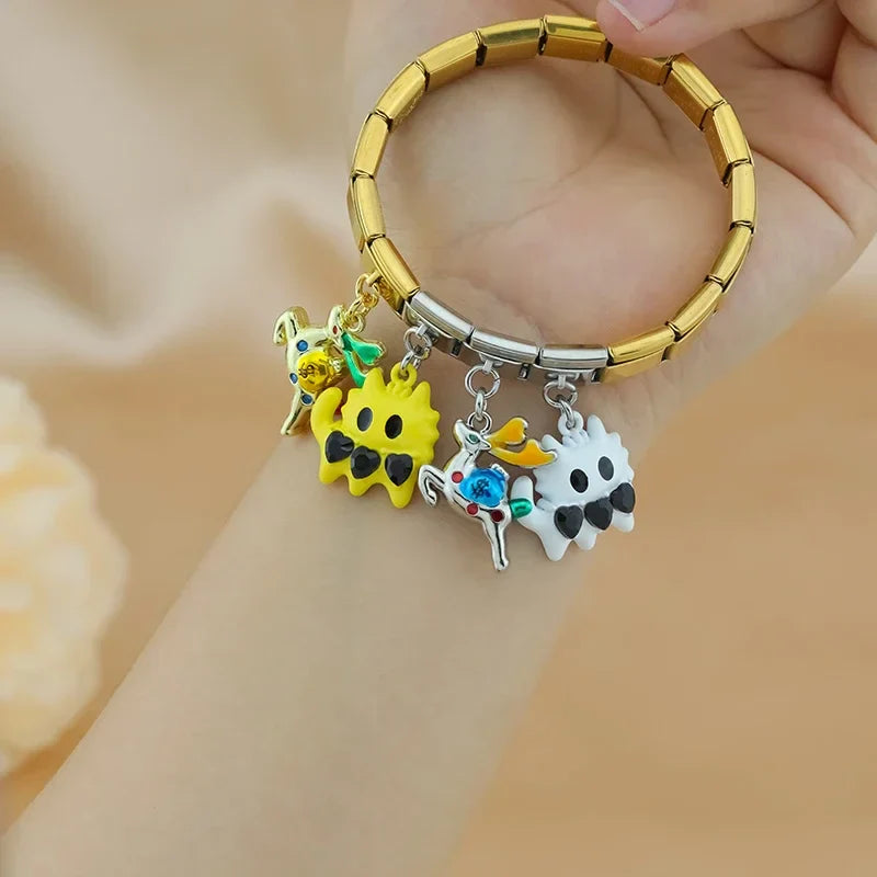 cute colorful cat and deer charms