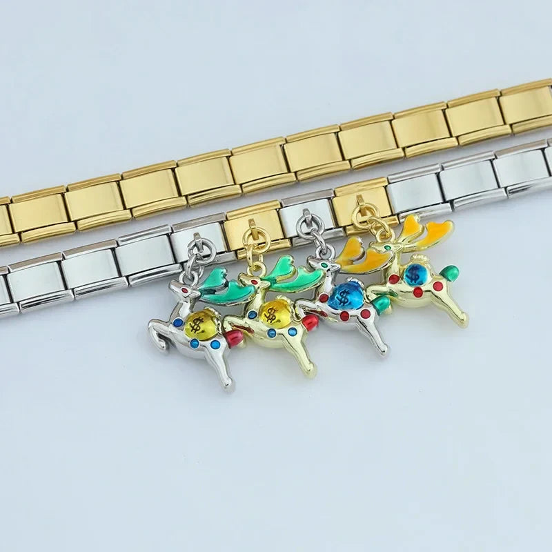cute colorful cat and deer charms