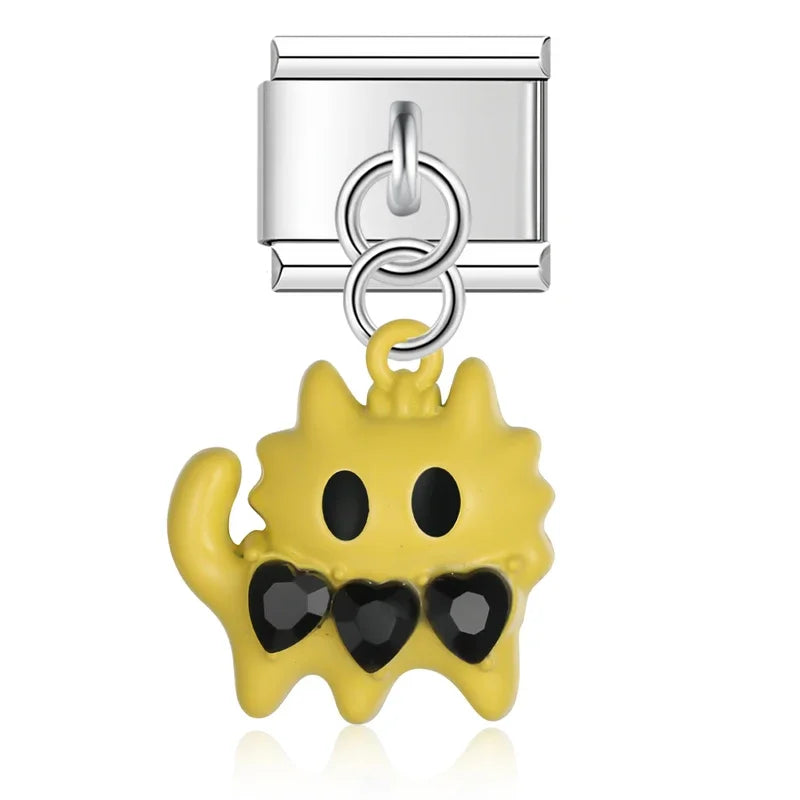 cute colorful cat and deer charms