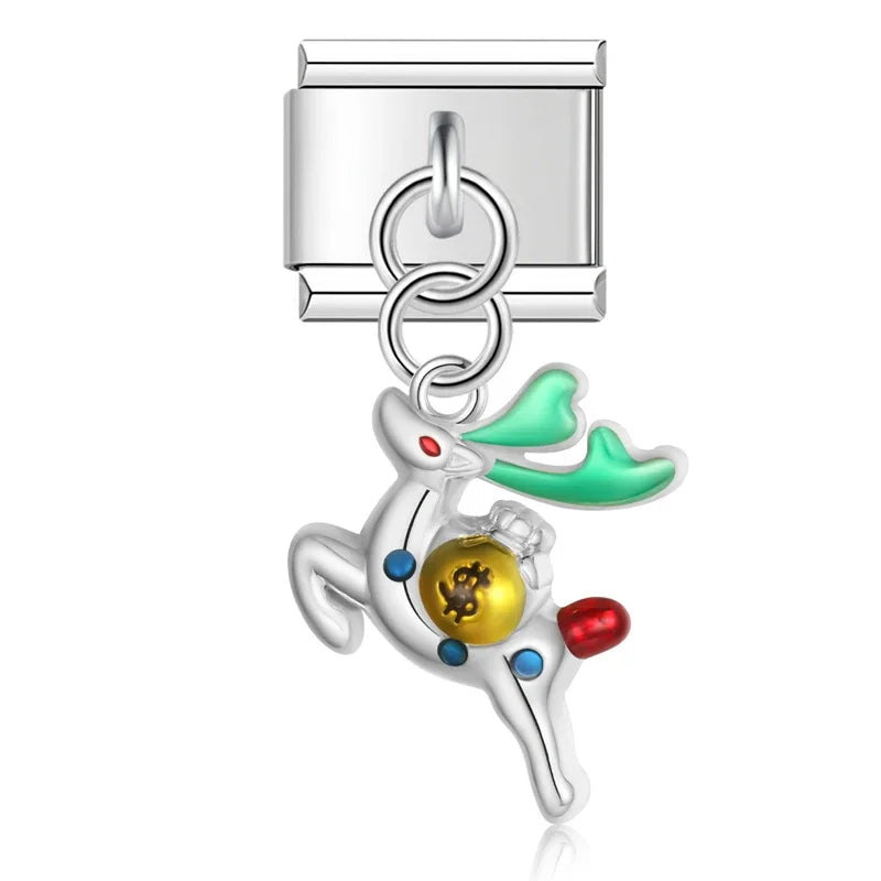 cute colorful cat and deer charms