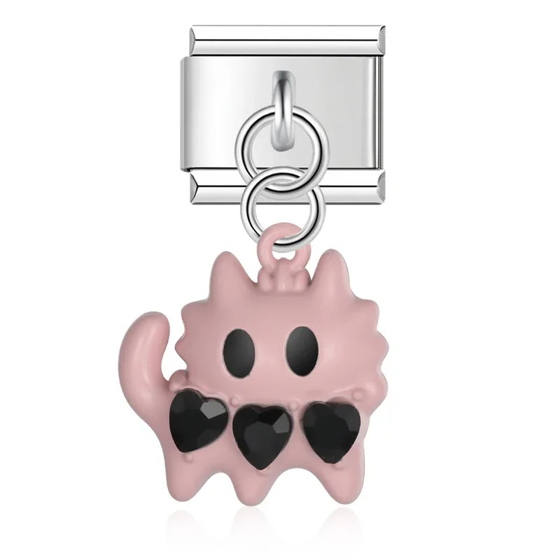 cute colorful cat and deer charms