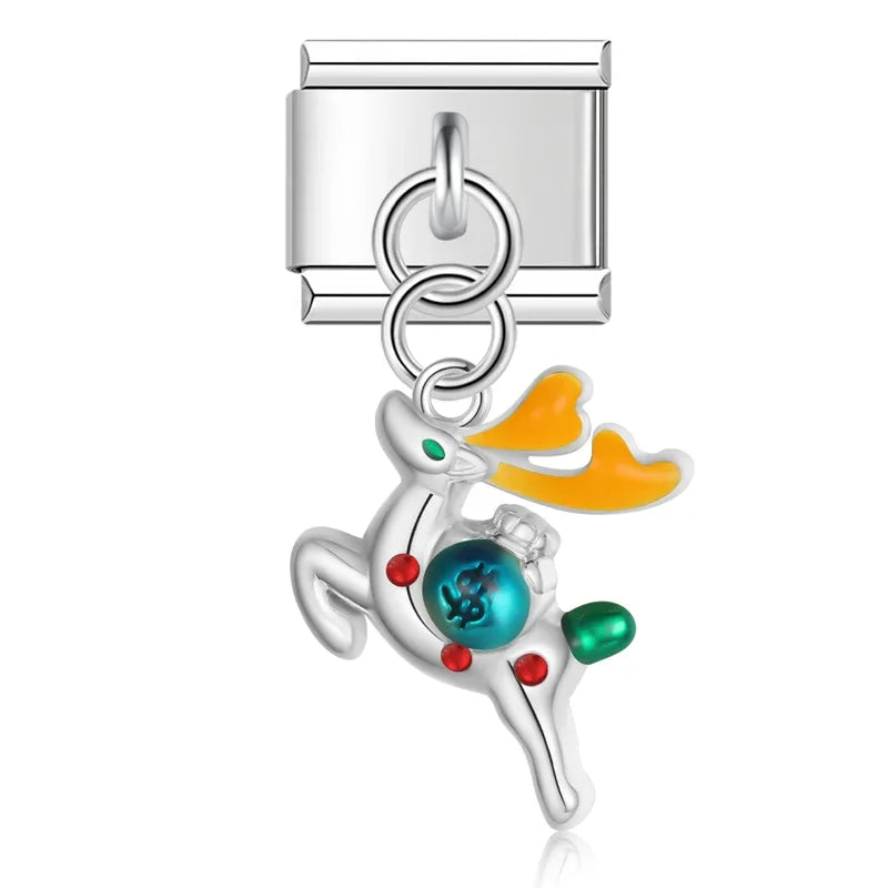 cute colorful cat and deer charms