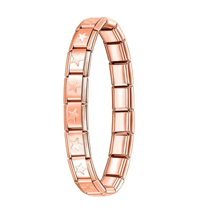 Italian Charm Bracelets — Silver, Gold & Rose Gold Stainless Steel Base Bracelets