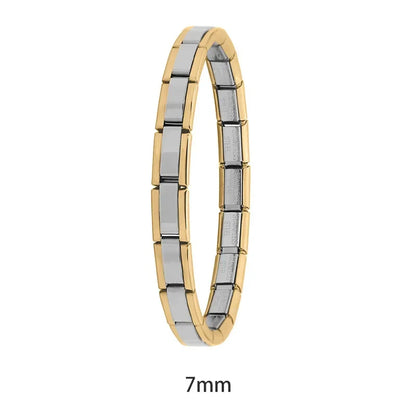 Italian Charm Bracelets — Silver, Gold & Rose Gold Stainless Steel Base Bracelets