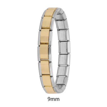Italian Charm Bracelets — Silver, Gold & Rose Gold Stainless Steel Base Bracelets