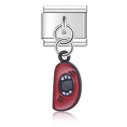 Playful Monster Alphabet Dangle Italian Charms A–Z — Colourful Kawaii Monster Letter Dangle Links