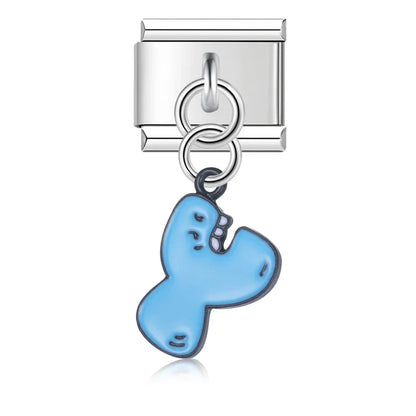 The Playful Monster Alphabet Dangle Charm in Silver