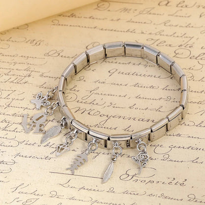 The Classic Silver Silhouette & Symbol Dangle Charm