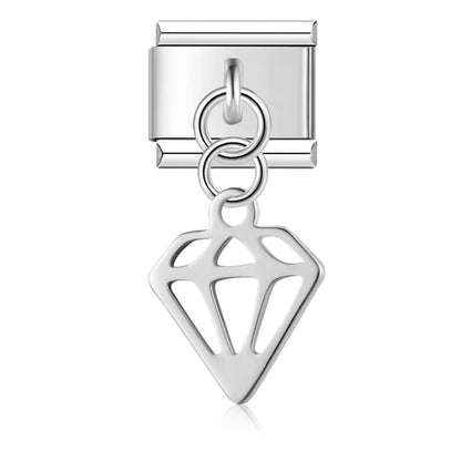 The Classic Silver Silhouette & Symbol Dangle Charm