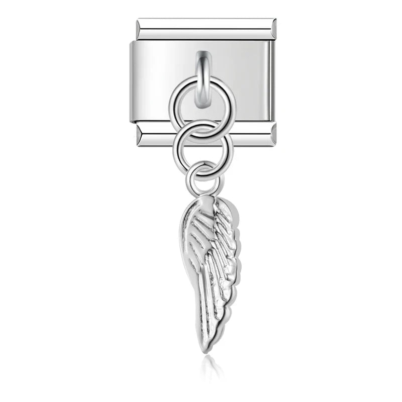 Classic Silver Silhouette & Symbol Dangle Charm
