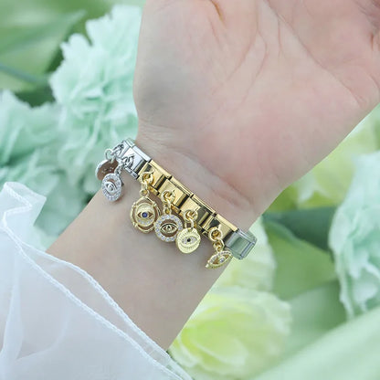 The Shiny Eye Dangle Charm in Silver, Gold & Rose Gold
