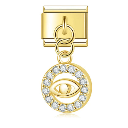 The Shiny Eye Dangle Charm in Silver, Gold & Rose Gold