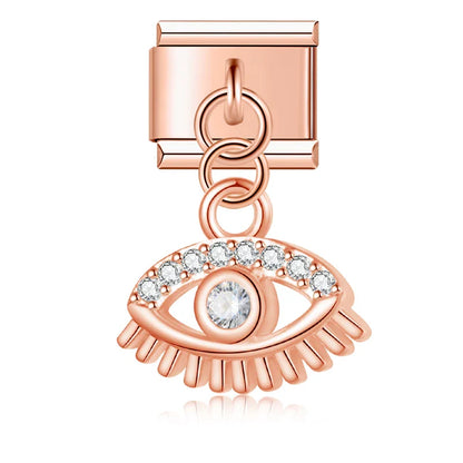 The Shiny Eye Dangle Charm in Silver, Gold & Rose Gold