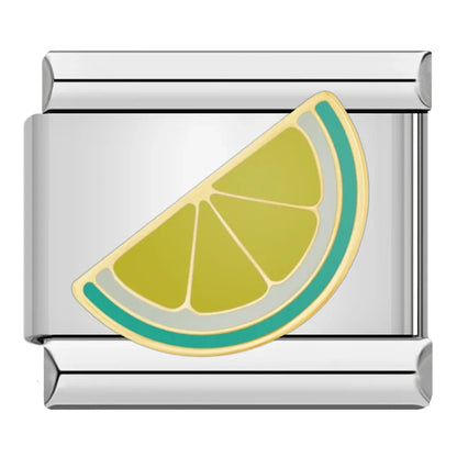 Fruit & Botanical Italian Charms — Strawberry, Orange, Cherry, Pear, Apple & Lemon Links