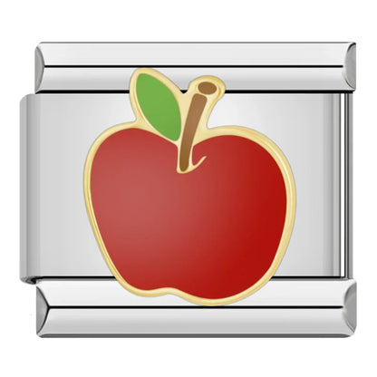 Fruit & Botanical Italian Charms — Strawberry, Orange, Cherry, Pear, Apple & Lemon Links