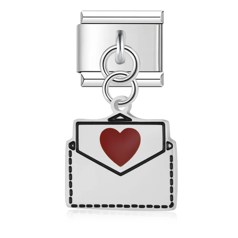 Heart Cake Envelope Charms