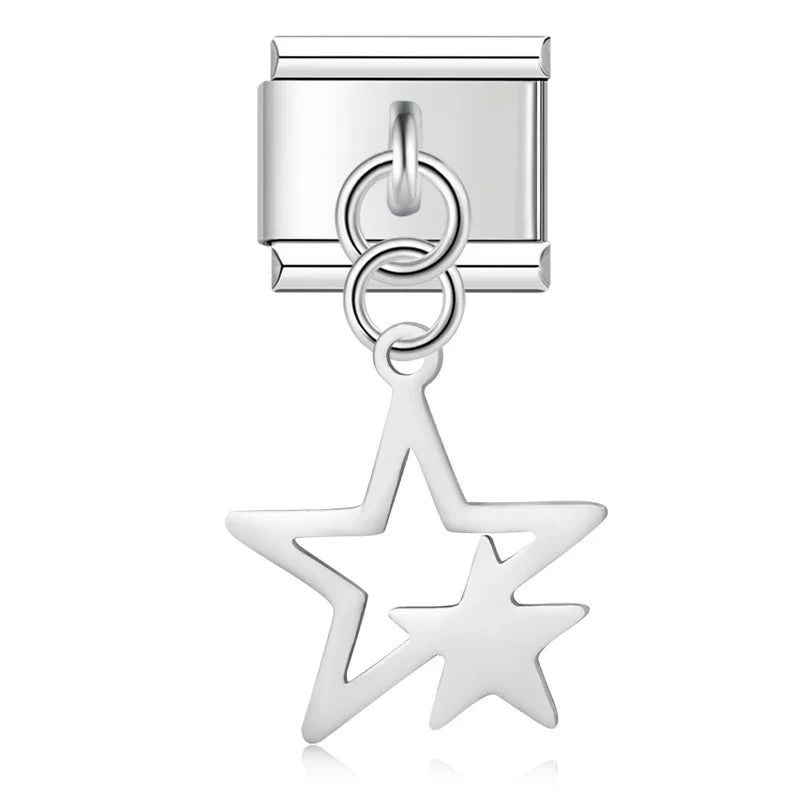 Heart Girls Boy Cat Star Charms Italian Links DJ1231