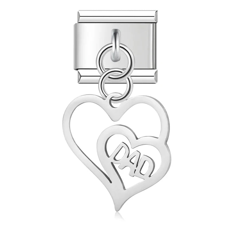 Heart Girls Boy Cat Star Charms Italian Links DJ1231