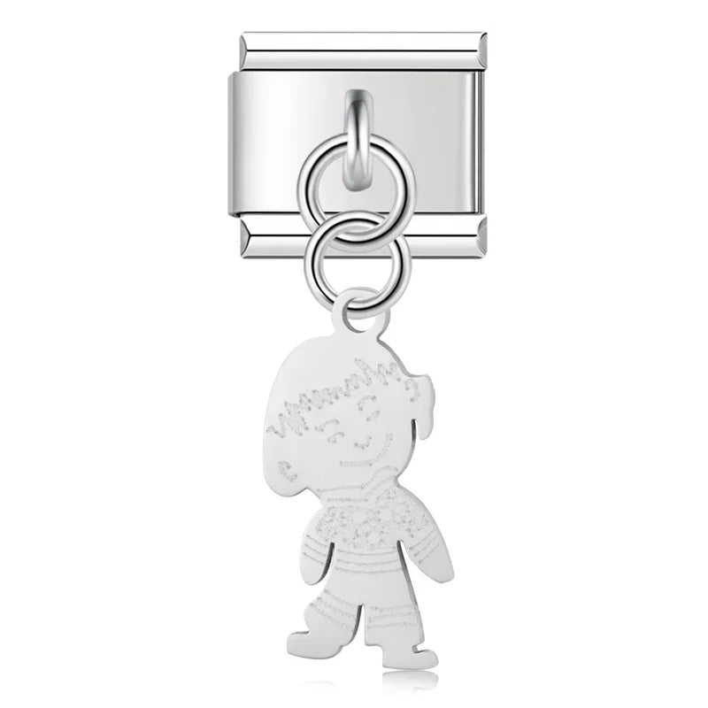 Heart Girls Boy Cat Star Charms Italian Links DJ1231