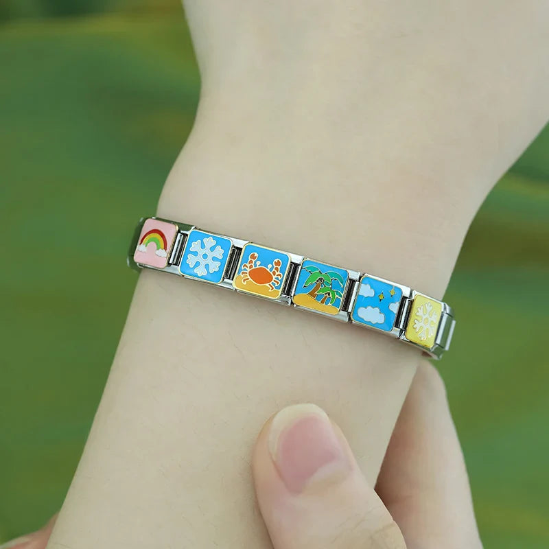 Heart Girls Boy Cat Star Charms Italian Links DJ1242