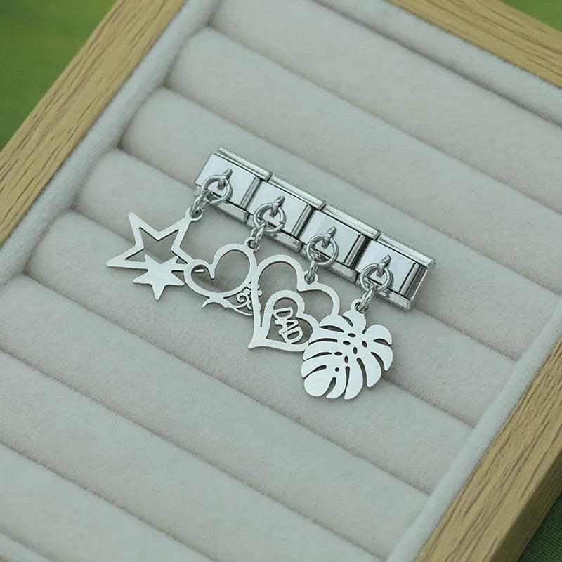 Heart Girls Boy Cat Star Charms Italian Links DJ1231