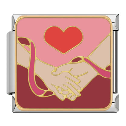 Romantic Love Story & Couples Italian Charms — Romance Scene Bracelet Links
