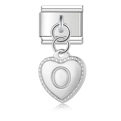 Elegant Heart Letter Dangle Charms
