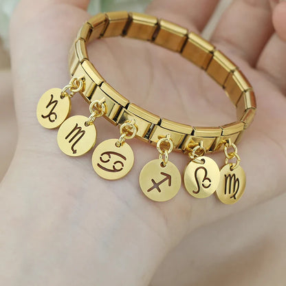 Zodiac Dangle Charms in Gold