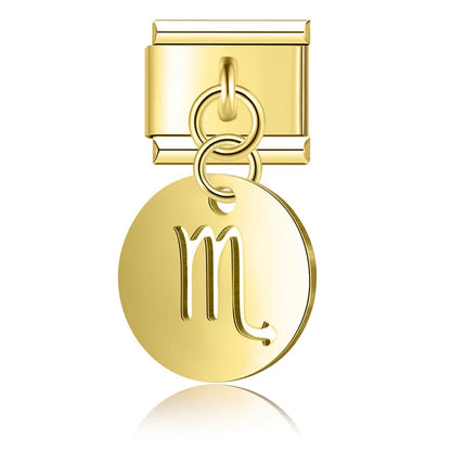 Zodiac Dangle Charms in Gold