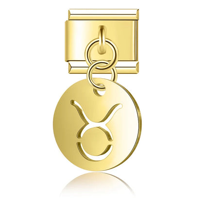 Zodiac Dangle Charms in Gold