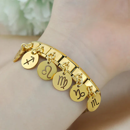 Zodiac Dangle Charms in Gold