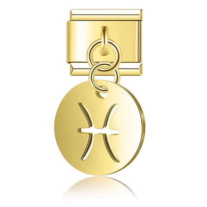 Zodiac Dangle Charms in Gold