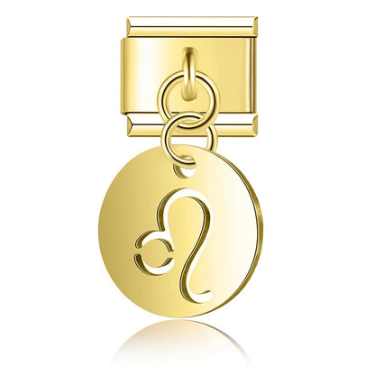 Zodiac Dangle Charms in Gold