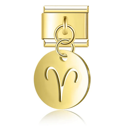 Zodiac Dangle Charms in Gold