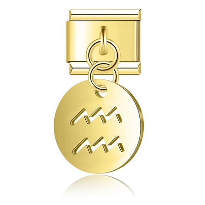 Zodiac Dangle Charms in Gold
