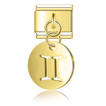 Zodiac Dangle Charms in Gold