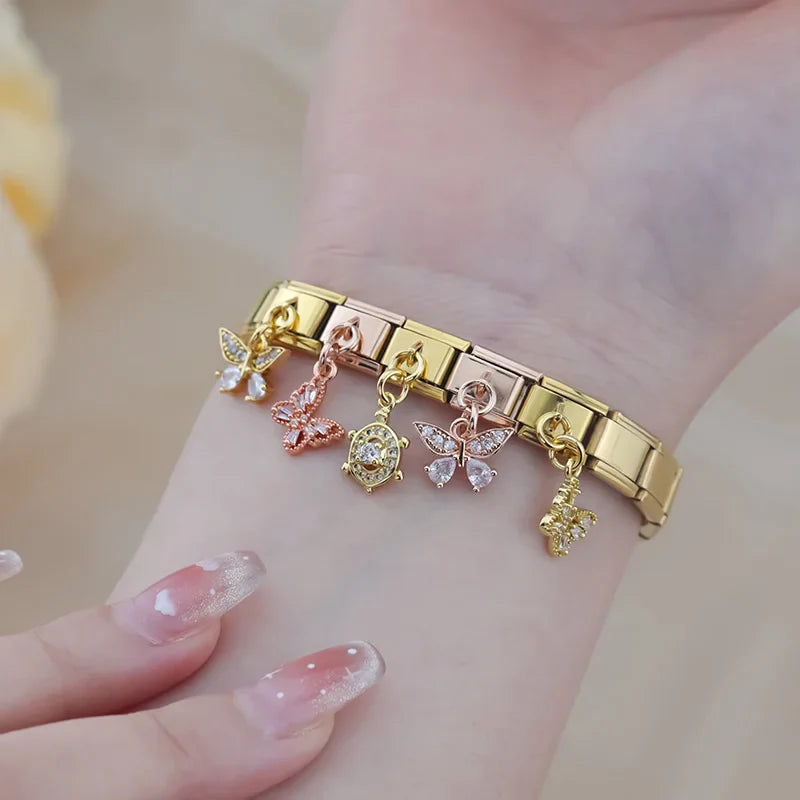 Elegant Tortoise Butterfly Shiny charms