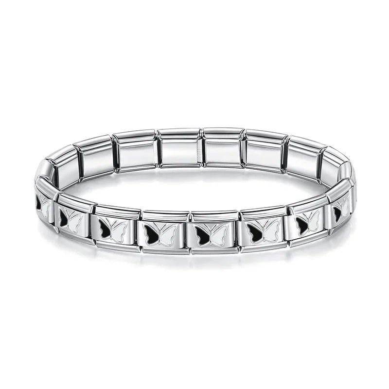 Elastic Eyes Tai Ji Heart Charms Fashion Stainless Steel ST-XIN