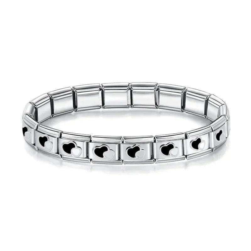 Elastic Eyes Tai Ji Heart Charms Fashion Stainless Steel ST-XIN