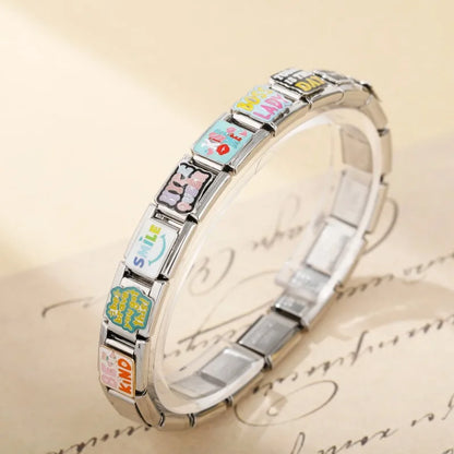 Empowering Quotes & Girl Power Italian Charms — Feminist & Motivational Bracelet Links