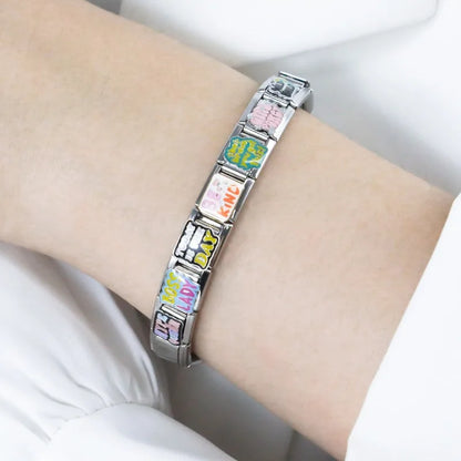 Empowering Quotes & Girl Power Italian Charms — Feminist & Motivational Bracelet Links