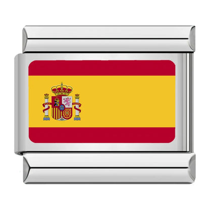 World National Flag Italian Charms — UK, Australia, India, Japan, Spain & More