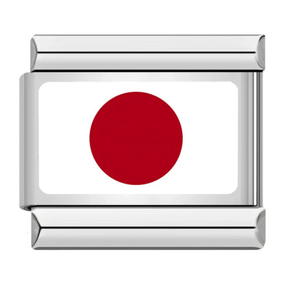 World National Flag Italian Charms — UK, Australia, India, Japan, Spain & More