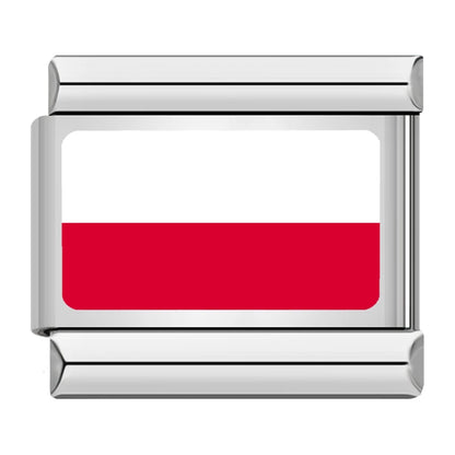 World National Flag Italian Charms — UK, Australia, India, Japan, Spain & More