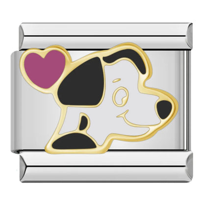 Dog Italian Charms — Breed Portraits, Paws, Puppy & Dog Lover Bracelet Links