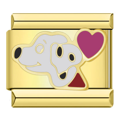 Dog Italian Charms — Breed Portraits, Paws, Puppy & Dog Lover Bracelet Links