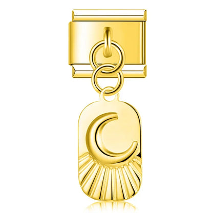 The Botanical Rose & Celestial Sunburst Dangle Charm